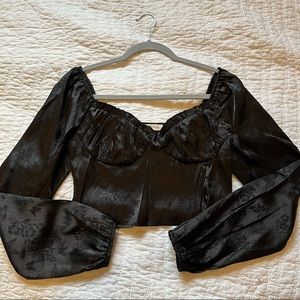 Black, Silk PacSun Top